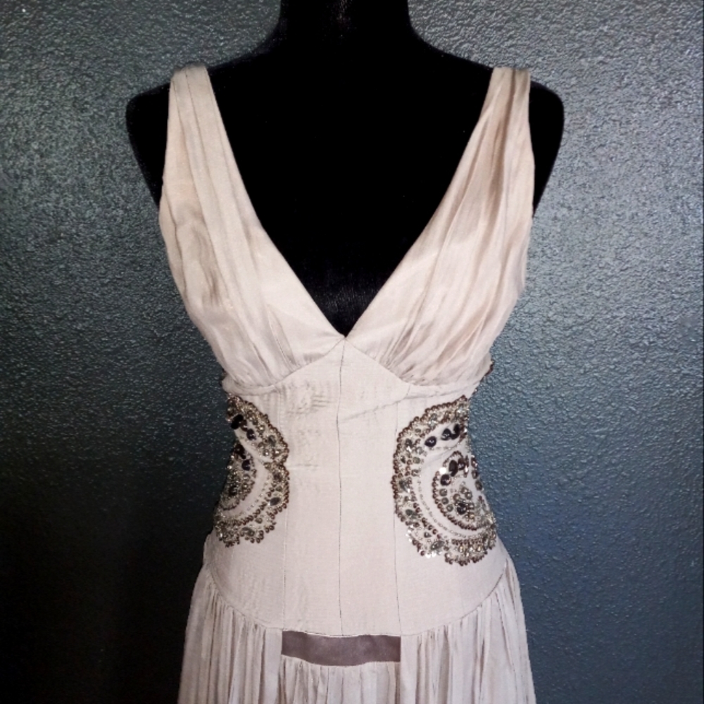 Andy the Anh Designer prom dress. Size 2  . Brand new with tags. Taupe color.